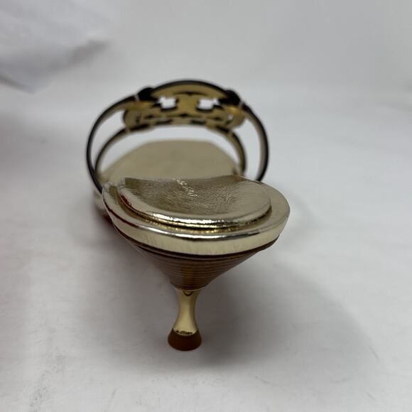 Tory Burch Geo Bombay Miller low heel sandal shoes gold 9 39 - Picture 8 of 8